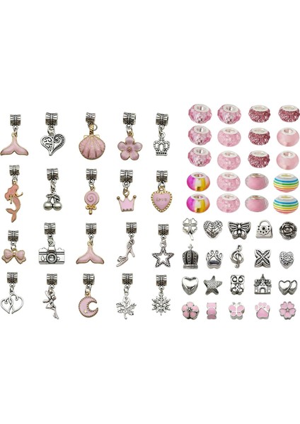 Dıy Cazibe Bilezik Kızlar Için Takı Takımları Yapma Gençler Diy Craft , 4.5 x 4.72X 1.97 Inç Pembe (Yurt Dışından) fiyatları