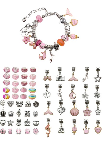 Dıy Cazibe Bilezik Kızlar Için Takı Takımları Yapma Gençler Diy Craft , 4.5 x 4.72X 1.97 Inç Pembe (Yurt Dışından) fırsatları