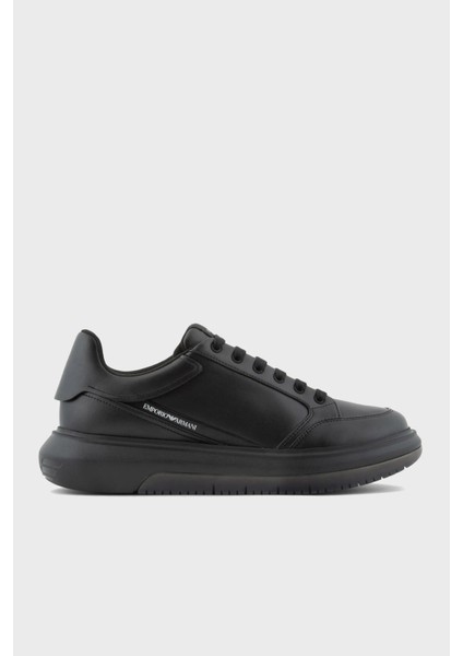 Logolu Deri Sneaker Ayakkabı Erkek Ayakkabı X4X633 XM964 K001