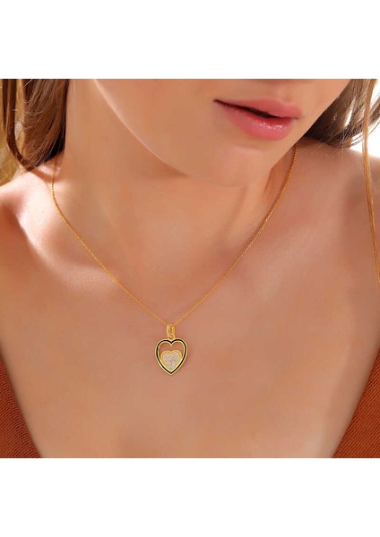 Gümüş Gold Kalp Kadın Kolye fiyatları
