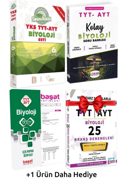 Benim Hocam YKS Biyoloji Seti+Lemma Biyoloji Soru Bankası+Başat Biyoloji Yaprak+Hediyeler