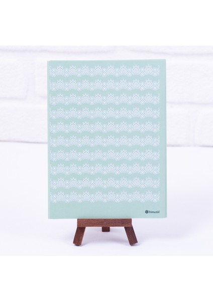 Dantel motifli mint sticker seti, A5 2 sayfa