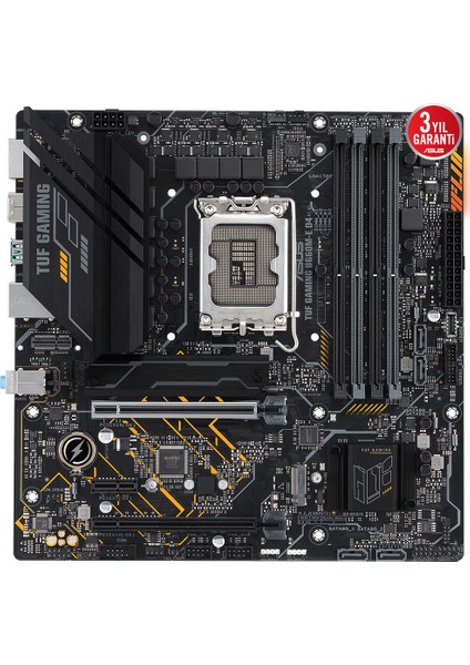 Tuf Gamıng B660M-E D4 Intel B660 LGA1700 Ddr4 5333 Dp HDMI Çift M2 Usb3.2 Aura Rgb Matx 128GBA Kadar Ram Desteği Asus 5x Tuf Protectıon Iıı