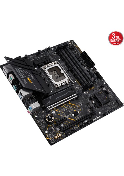 Tuf Gamıng B660M-E D4 Intel B660 LGA1700 Ddr4 5333 Dp HDMI Çift M2 Usb3.2 Aura Rgb Matx 128GBA Kadar Ram Desteği Asus 5x Tuf Protectıon Iıı