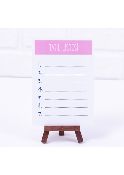 Tatil listesi, lila not kartı, 12 x 17 cm 2 adet
