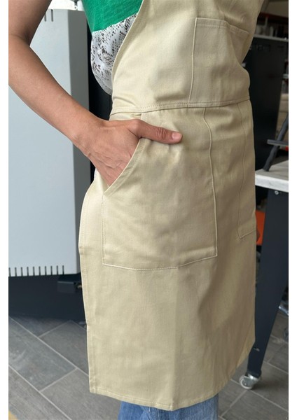 Barren Atölye Önlüğü - Bej modelleri