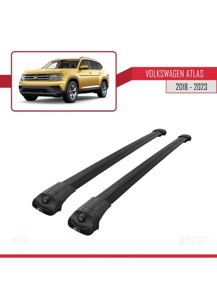 Volkswagen Atlas 2018 ve Sonrası ile Uyumlu Ace-1 Ara Atkı Tavan Barı Siyah modelleri