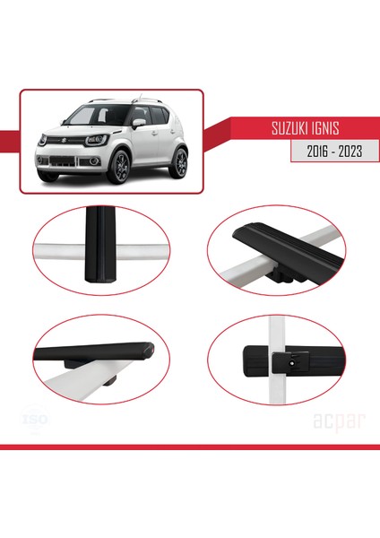 Suzuki Ignıs 2016 ve Sonrası ile Uyumlu Basıc Model Ara Atkı Tavan Barı Siyah fırsatları