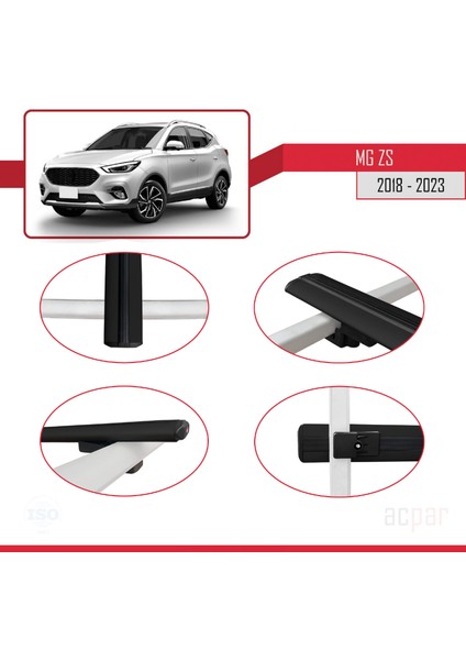Mg Zs 2018 ve Sonrası ile Uyumlu Basıc Model Ara Atkı Tavan Barı Siyah fırsatları