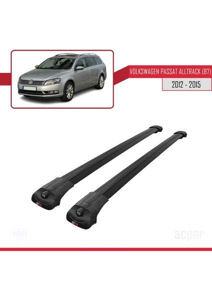 Volkswagen Passat Alltrack (B7) 2012-2015 Arası ile Uyumlu Ace-1 Ara Atkı Tavan Barı Siyah modelleri