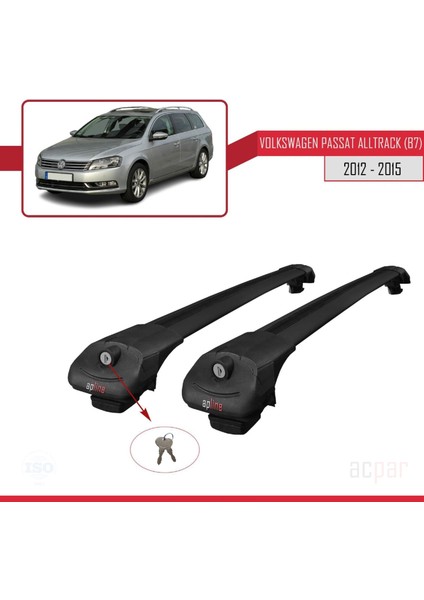 Volkswagen Passat Alltrack (B7) 2012-2015 Arası ile Uyumlu Ace-1 Ara Atkı Tavan Barı Siyah fırsatları