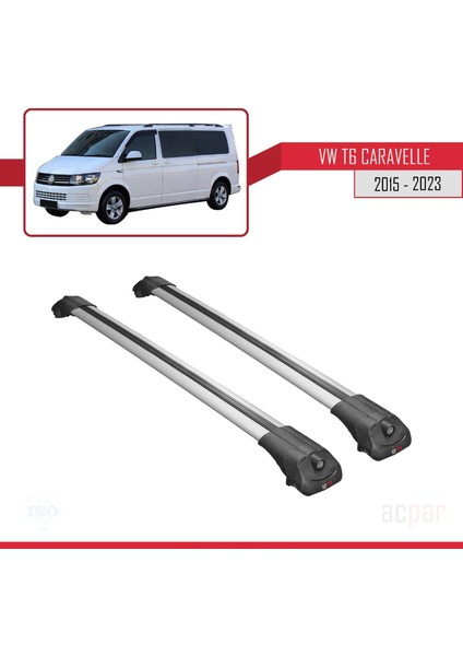 Volkswagen Caravelle (T6) 2015 ve Sonrası ile Uyumlu Ace-1 Ara Atkı Tavan Barı Gri