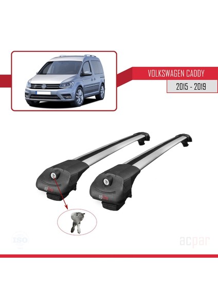 Volkswagen Caddy 2015-2019 Arası ile Uyumlu Ace-1 Ara Atkı Tavan Barı Gri fırsatları