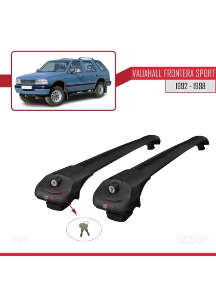 Vauxhall Frontera Sport 1992-1998 Arası ile Uyumlu Ace-1 Ara Atkı Tavan Barı Siyah fırsatları