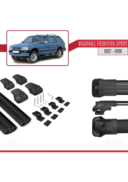 Vauxhall Frontera Sport 1992-1998 Arası ile Uyumlu Ace-1 Ara Atkı Tavan Barı Siyah indirimleri