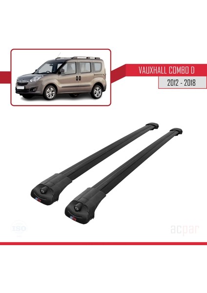 Vauxhall Combo D 2012-2018 Arası ile Uyumlu Ace-1 Ara Atkı Tavan Barı Siyah modelleri
