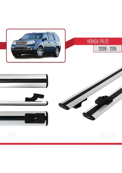 Honda Pilot 2009-2015 Arası ile Uyumlu Basıc Model Ara Atkı Tavan Barı Gri modelleri