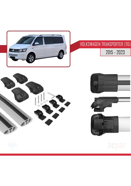 Volkswagen Transporter (T6) 2015 ve Sonrası ile Uyumlu Ace-1 Ara Atkı Tavan Barı Gri indirimleri