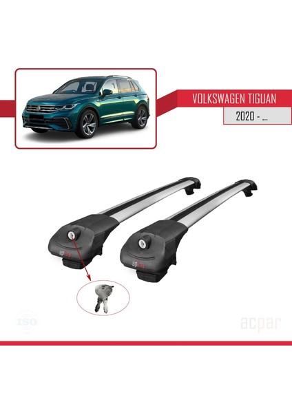 Volkswagen Tiguan 2020 ve Sonrası ile Uyumlu Ace-1 Ara Atkı Tavan Barı Gri fırsatları