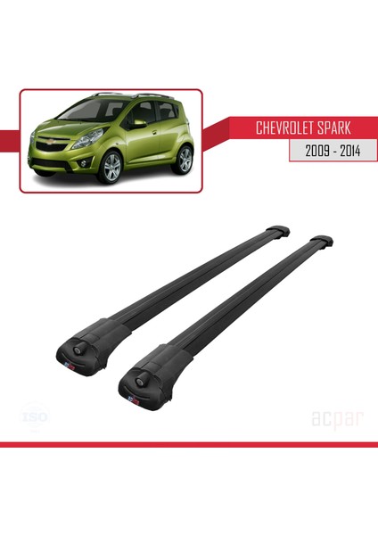 Chevrolet Spark 2009-2014 Arası ile Uyumlu Ace-1 Ara Atkı Tavan Barı Siyah