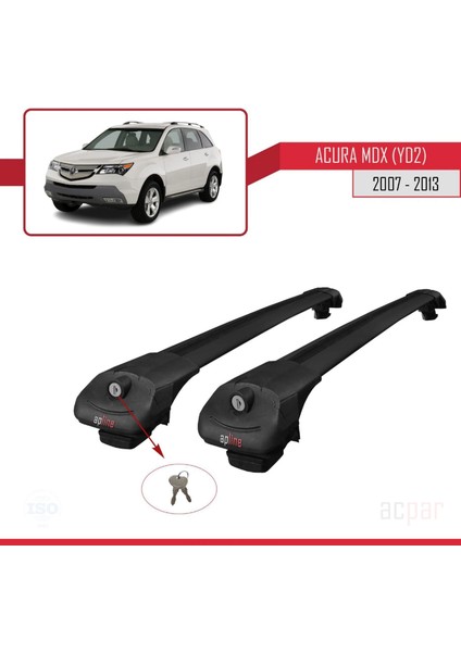 Acura Mdx (Yd2) 2007-2013 Arası ile Uyumlu Ace-1 Ara Atkı Tavan Barı Siyah fırsatları