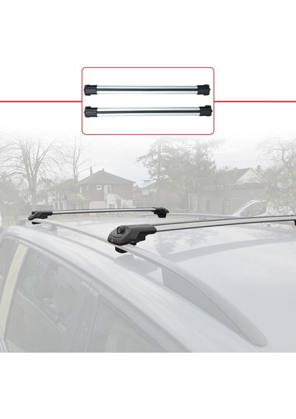 Audi A6 (C6) Allroad 2006-2011 Arası ile Uyumlu Ace-1 Ara Atkı Tavan Barı Gri