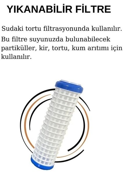 Evora Daire Girişi Yıkanabilir Filtreli Su Arıtma Filtre Kabı 4101100525 modelleri