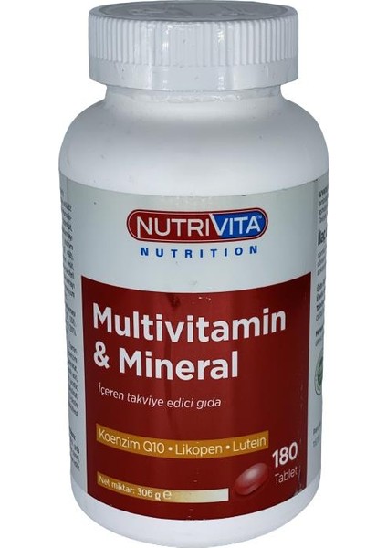 Multivitamin Mineral 180 Tablet