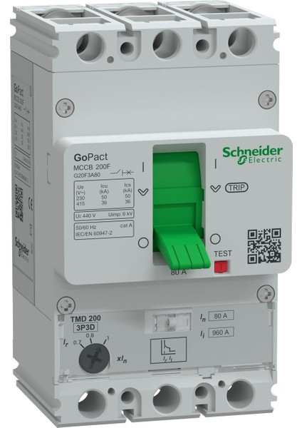 Schneider,gopact 56-80A 3p Termik Manyetik Şalter 25KA