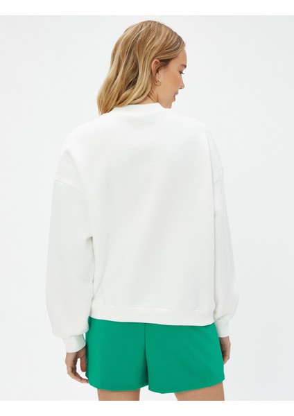 4Wal10103Ik 010 Ekru Genç Kız Pamuk Jersey Sweatshirt fırsatları