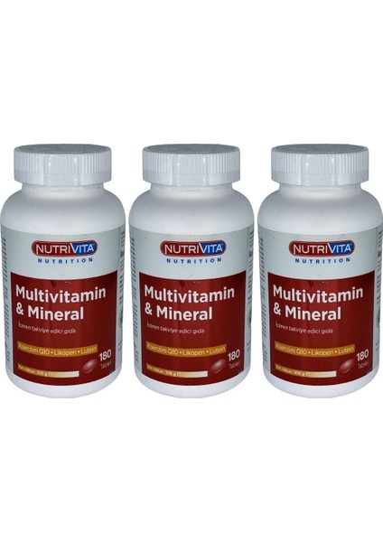 Multivitamin Mineral 3 x 180 Tablet