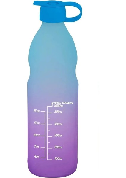 1 Lt Motivasyon Su Matarası Cam Su Şişesi 1000 ml