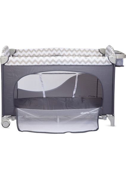 Calipso Bedside Anne Yanı Oyun Parkı 70 x 120 cm Dark Grey