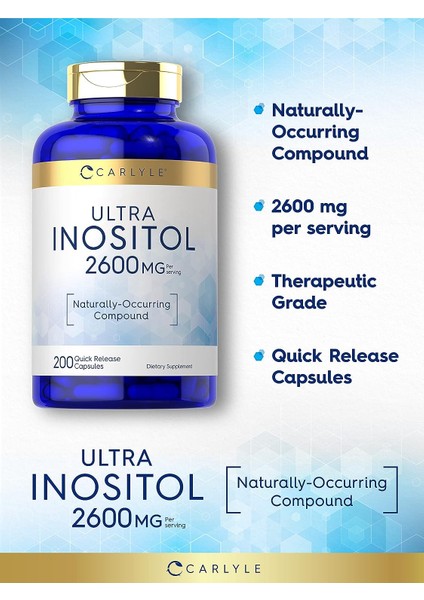 inositol 2600 mg Naturally Occurring Compound 200 Kapsul Büyük Boy