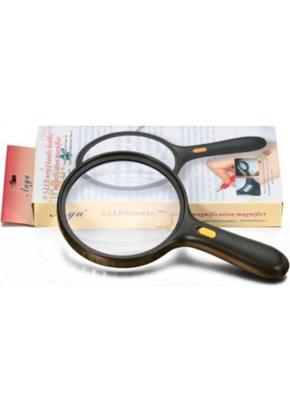 3 LED Işıklı Okuma Büyüteci 1.8x-5x - 138MM Lens indirimleri
