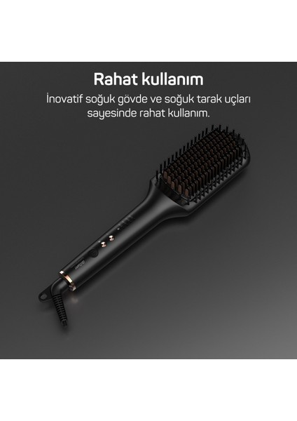AR5068 Superstar Touch Saç Düzleştirici Fırça - Siyah