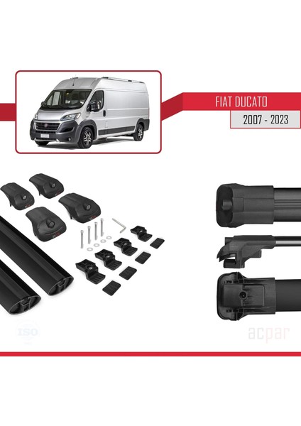 Fiat Ducato 2007 ve Sonrası ile Uyumlu Ace-1 Ara Atkı Tavan Barı Siyah