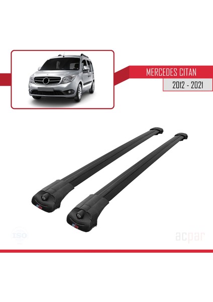 Mercedes Citan 2012-2021 Arası ile Uyumlu Ace-1 Ara Atkı Tavan Barı Siyah modelleri