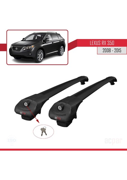 Lexus RX350 - RX350-2 2008-2015 Arası ile Uyumlu Ace-1 Ara Atkı Tavan Barı Siyah fırsatları