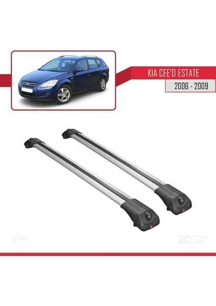 Kia Ceed Sw 2006-2009 Arası ile Uyumlu Ace-1 Ara Atkı Tavan Barı Gri modelleri