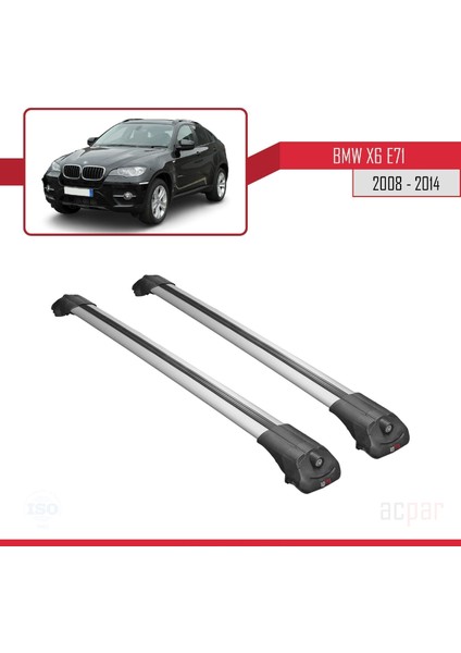 Bmw X6 (E71) 2008-2014 Arası ile Uyumlu Ace-1 Ara Atkı Tavan Barı Gri modelleri