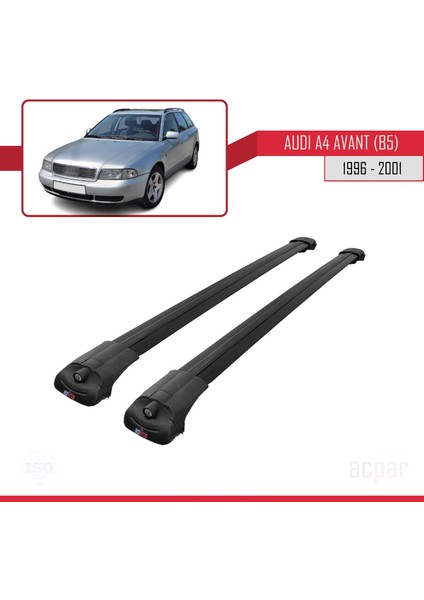 Audi A4 Avant (B5) 1996-2001 Arası ile Uyumlu Ace-1 Ara Atkı Tavan Barı Siyah modelleri