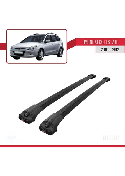 Hyundai I30 Estate 2007-2012 Arası ile Uyumlu Ace-1 Ara Atkı Tavan Barı Siyah modelleri