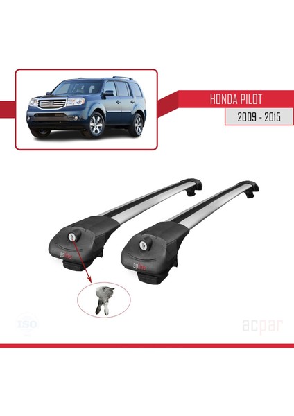 Honda Pilot 2009-2015 Arası ile Uyumlu Ace-1 Ara Atkı Tavan Barı Gri fırsatları