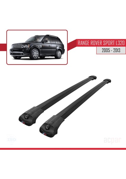 Land Rover Range Rover Sport (L320) 2005-2013 Arası ile Uyumlu Ace-1 Ara Atkı Tavan Barı Siyah modelleri