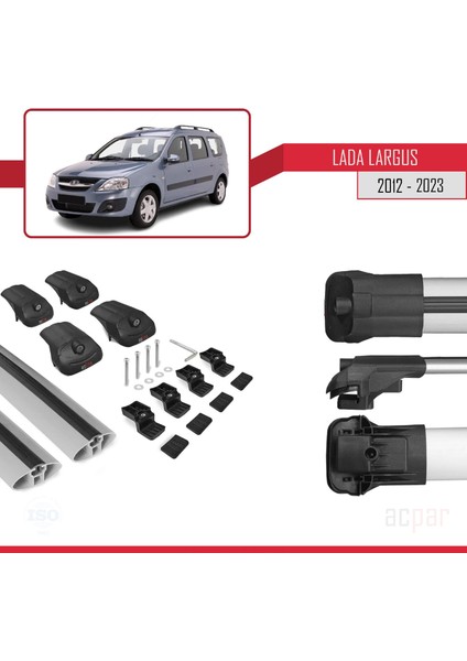 Lada Largus 2012 ve Sonrası ile Uyumlu Ace-1 Ara Atkı Tavan Barı Gri