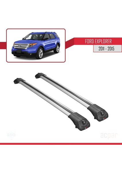 Ford Explorer 2011-2015 Arası ile Uyumlu Ace-1 Ara Atkı Tavan Barı Gri modelleri