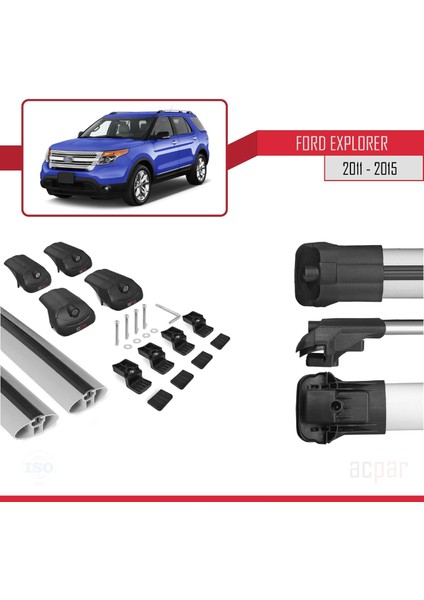 Ford Explorer 2011-2015 Arası ile Uyumlu Ace-1 Ara Atkı Tavan Barı Gri indirimleri