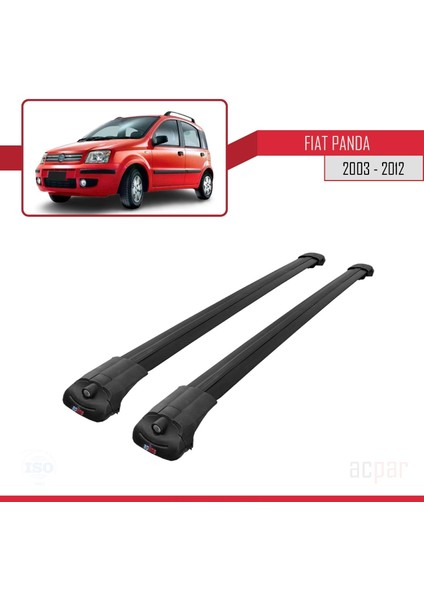 Fiat Panda 2003-2012 Arası ile Uyumlu Ace-1 Ara Atkı Tavan Barı Siyah modelleri