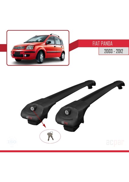 Fiat Panda 2003-2012 Arası ile Uyumlu Ace-1 Ara Atkı Tavan Barı Siyah fırsatları